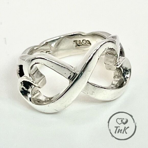 Tiffany & Co. Jewelry - Tiffany & Co. Double Loving Heart Ring Paloma Picasso -529 Silver - Sz 5